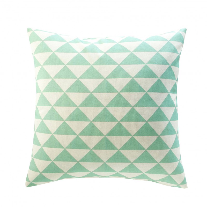 Housse de coussin coton d+®co triangles
