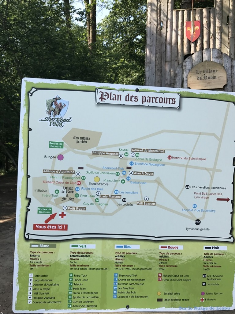 PLAN PARCOURS SHERWOOD PARC